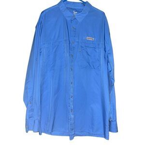 Field & Stream Fishing Shirt  Men's Blue Long Sleeve Size XXX Large